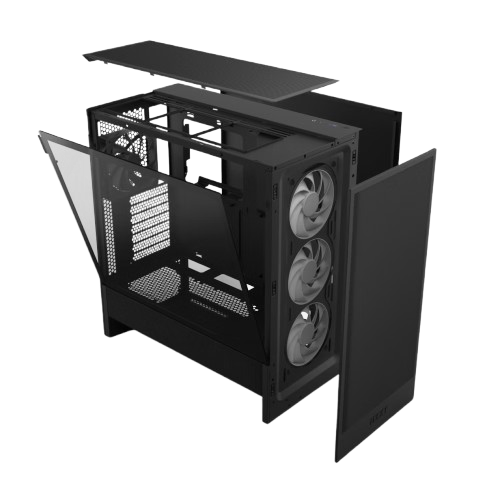 NZXT H Series H5 Flow (2024) Flow RGB Edition Black ATX Mid Tower - CC-H52FB-R1