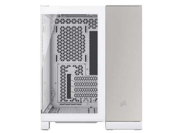 Corsair 2500X Micro ATX Dual Chamber White/Satin Gray Aluminum PC Case 