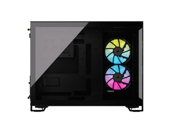 Corsair iCUE LINK 2500X RGB Micro ATX Dual Chamber Black PC Case 