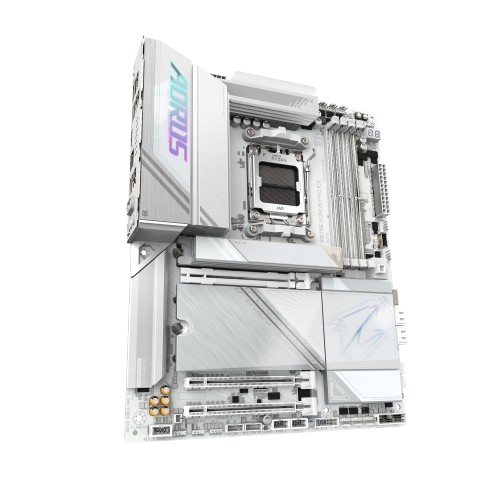 Gigabyte X870E AORUS PRO ICE AMD AM5, Wi-Fi, DDR5 White Motherboard