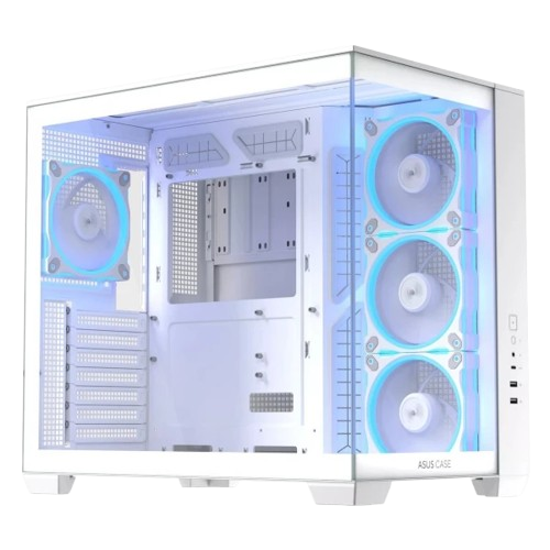 Asus A32 TG, ARGB Built-in Fans, White Mid Tower ATX PC Case 