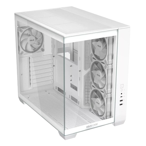 Asus A32 TG, ARGB Built-in Fans, White Mid Tower ATX PC Case 