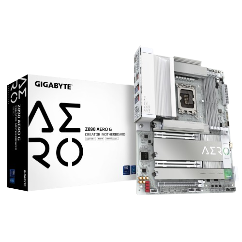 Gigabyte Z890 AERO G, LGA1851, WIFI7 DDR5 White Motherboard