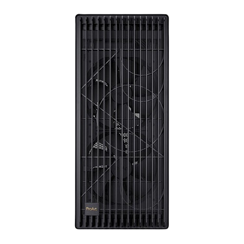 Asus ProArt PA602 E-ATX, 420mm radiator support, 1 140mm & 2 200mm installed fans, Black case