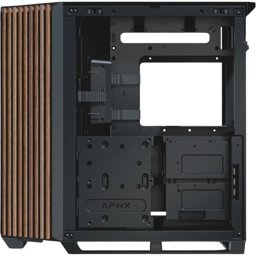 APNX V1, Dual-Chamber, Mid tower, Black Wood Case
