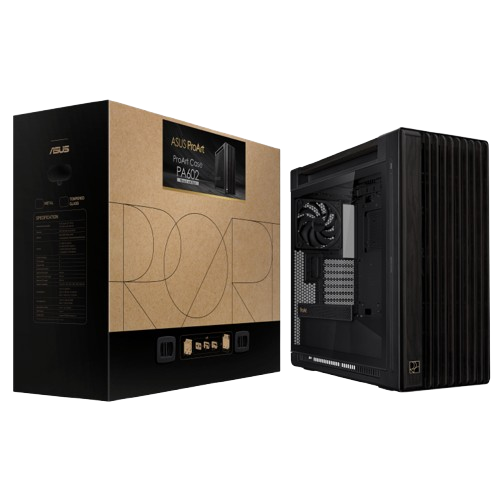 Asus ProArt PA602, Tempered Glass Panel, Wood Edition Case