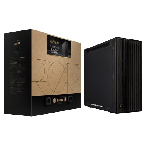 Asus ProArt PA602, Tempered Glass Panel, Wood Edition - Metal Panel Mid Tower Case