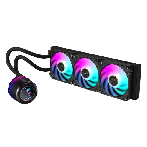 Gigabyte AORUS AORUS WATERFORCE X II 360, 360mm Radiator with 3X 120mm Low Noise ARGB Fans, Liquid, LCD Display CPU Cooler