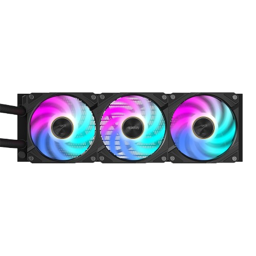 Gigabyte AORUS AORUS WATERFORCE X II 360, 360mm Radiator with 3X 120mm Low Noise ARGB Fans, Liquid, LCD Display CPU Cooler
