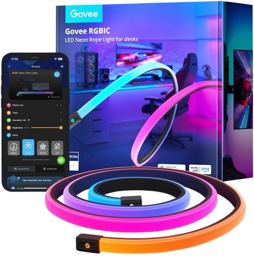 Govee RGBIC 3m LED Neon Rope Light for desks