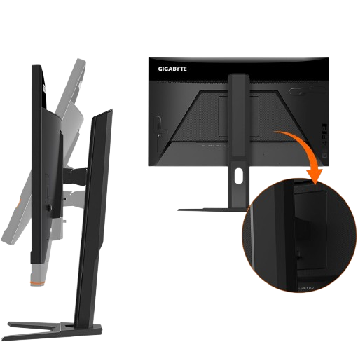 Gigabyte G24F 2 Monitor 23.8”SS IPS Inch G24F 2 165Hz/OC 180Hz , 1MS ,1920 X 1080 (FHD)