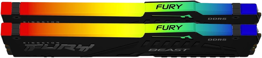 Kingston FURY Beast Black RGB EXPO 32GB 6000MT/s DDR5 CL30 DIMM Desktop Gaming Memory Kit of 2 - KF560C30BBEAK2-32 