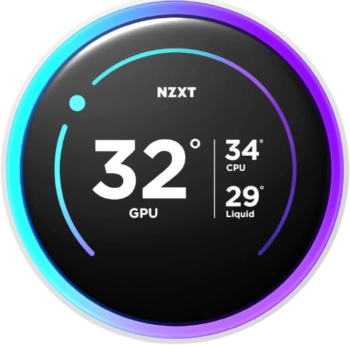 Kraken Elite 360 RGB V2 - RL-KR36E-W2 -360mm AIO liquid cooler w/ Display and RGB Core Fan - (White) 