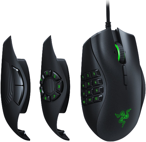 Razer Naga Trinity Multi-Color Wired MMO Gaming Mouse - Black-RZ01-02410100-R3U1