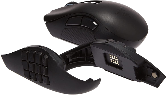 Razer Naga Pro Wireless Gaming Mouse: Interchangeable Side Plate w/ 2, 6, 12 Button Configurations 