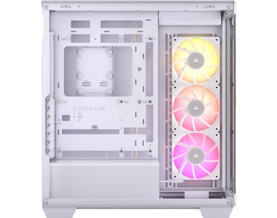 CORSAIR 3500X iCUE LINK ARGB Tempered Glass Mid Tower White PC Case