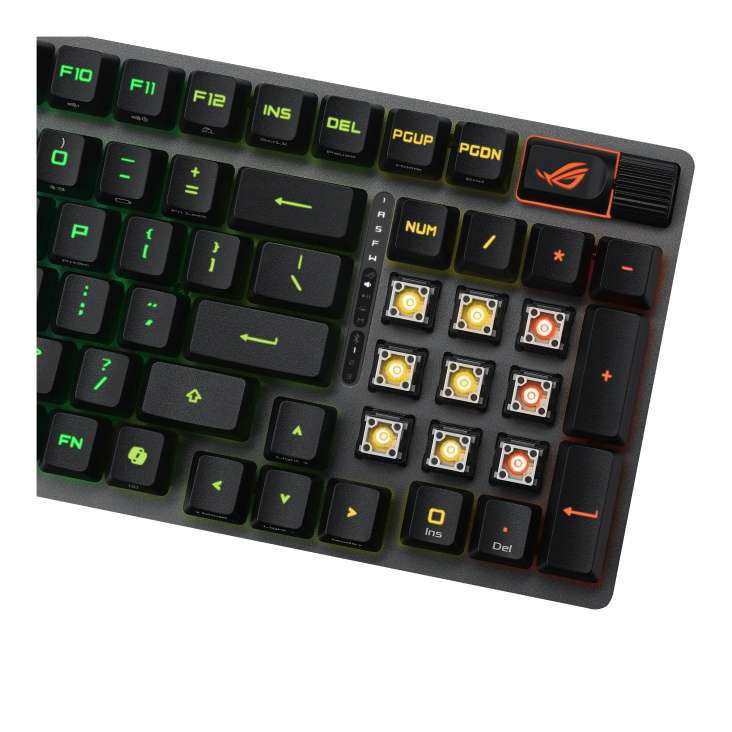 Asus X902 SCOPE II 96 RX Optical Switches SWITCHES, ARABIC,  PBT doubleshot keycaps Black WIRELESS GAMING KEYBOARD