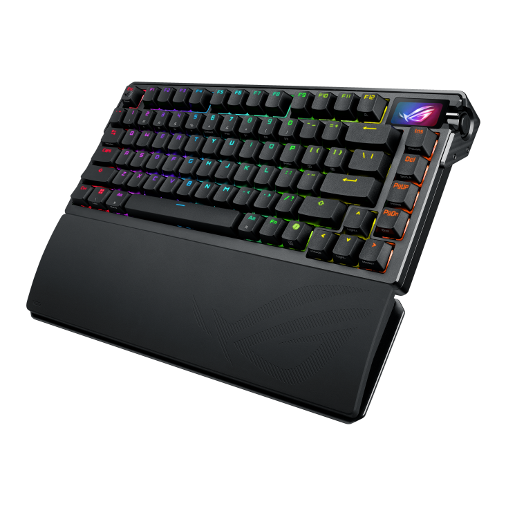 Asus M702 Rog AZOTH EXTREME, NX MECHANICAL, OLED touchscreen, Arabic, 75% Wireless Black gaming keyboard