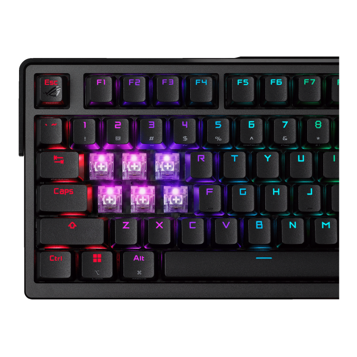 Asus M702 Rog AZOTH EXTREME, NX MECHANICAL, OLED touchscreen, Arabic, 75% Wireless Black gaming keyboard