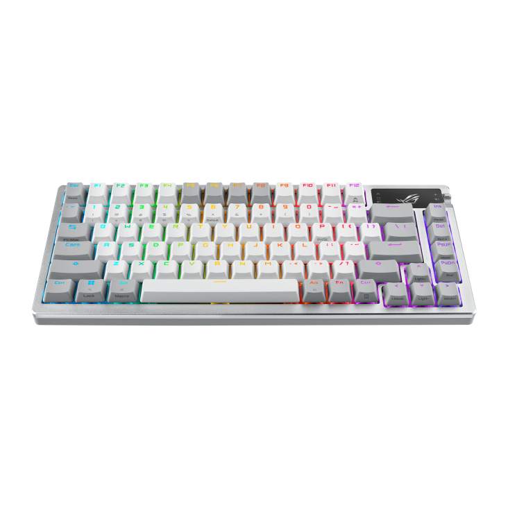 ASUS M701 ROG Azoth 75 Wireless DIY Custom, OLED display, Hot-Swappable ROG NX Red Switches, PBT Keycaps, Arabic White Gaming Keayboard