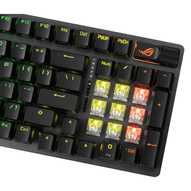 Asus ROG STRIX SCOPE II 96 Wireless, tri-mode connection, Snow & Storm mechanical switches, Black Keyboard