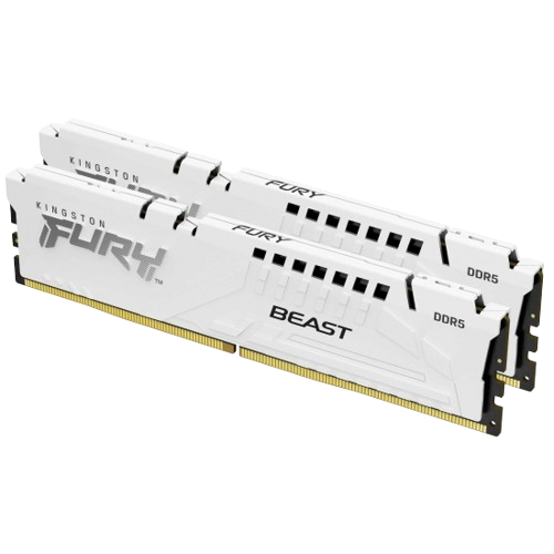 Kingston FURY Beast 32GB 6000MT/s DDR5 CL30 DIMM (Kit of 2) White Desktop Gaming Memory