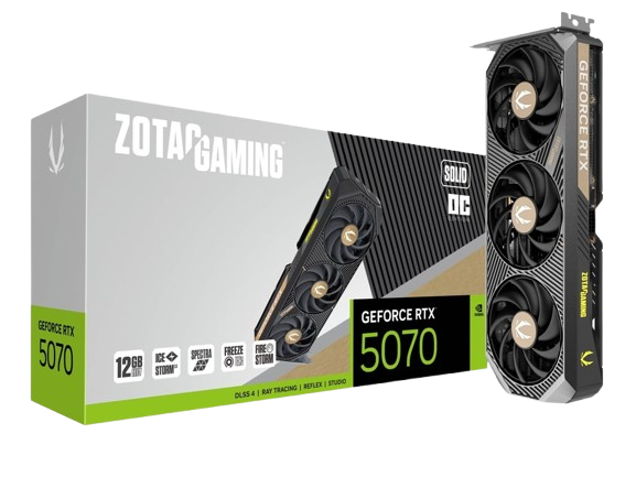 ZOTAC GAMING GEFORCE RTX 5070 SOLID OC 12GB GDDR7 GPU
