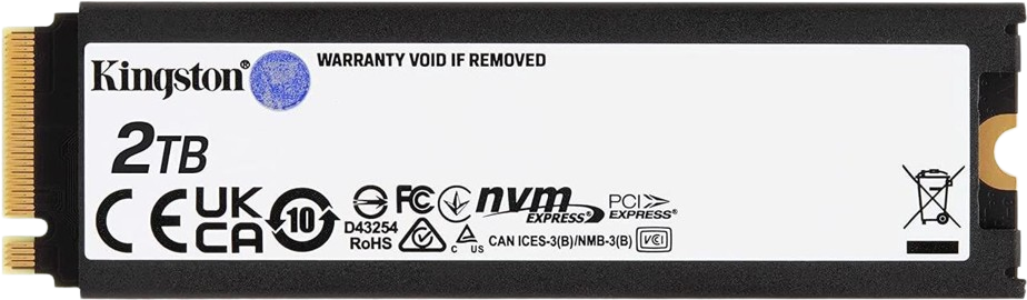 Kingston 2TB (2000GB) Fury Renegade SSD M.2 (2280), NVMe, PCIe 4.0, Gen 4x4, Heatsink, 7300MB/s R, 7000MB/s W