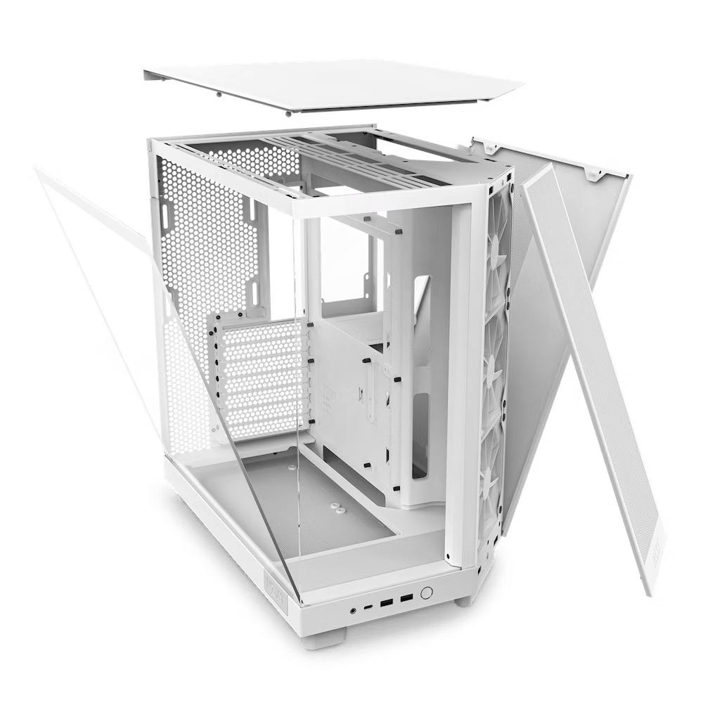 NZXT H6 Flow (2023) Compact Dual-chamber ATX Case - All White