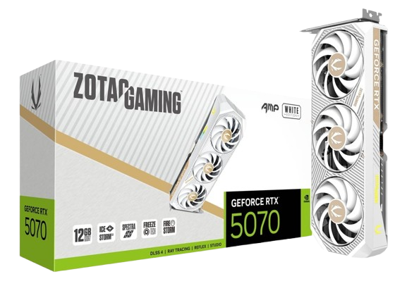 ZOTAC GAMING GeForce RTX 5070 AMP White Edition GPU