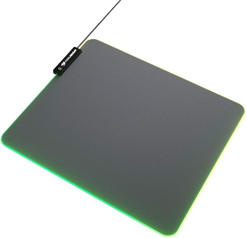 Cougar Gaming Mouse Pad Neon, Cloth, RGB, Anti-Slip, 4mm Thick, Black - Medium