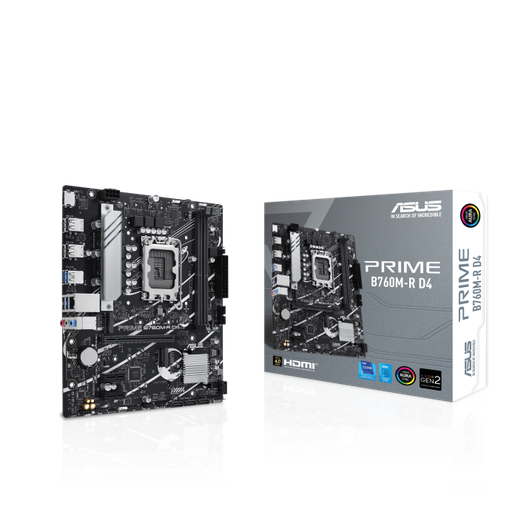 ASUS PRIME B760M-R DDR4, Intel LGA 1700 DDR5 MATX Motherboard 