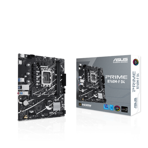ASUS PRIME B760M-F DDR4, Intel LGA 1700 DDR5 MATX Motherboard  
