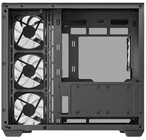 DeepCool CG530, 4RGB Fans Pre-Installed Mid Tower Black Case