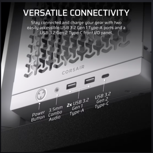 Corsair FRAME 4000D RS Modular Mid-Tower PC Case - White 