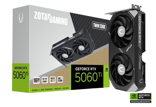 ZOTAC Twin Edge GAMING GeForce RTX 5060 Ti 16GB GPU