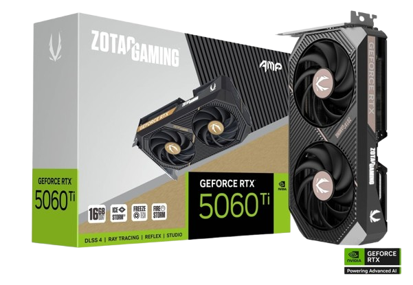 ZOTAC AMP GAMING GeForce RTX 5060 Ti 16GB GPU