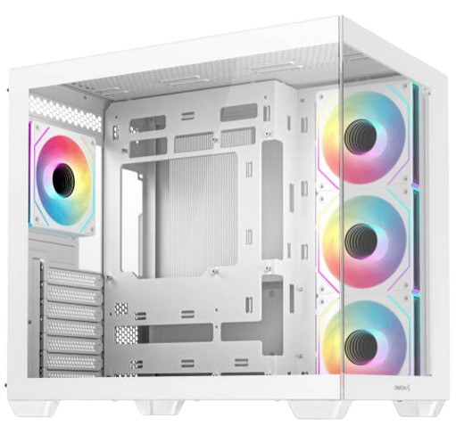 DeepCool CG530, 4RGB Fans Pre-Installed Mid Tower White Case