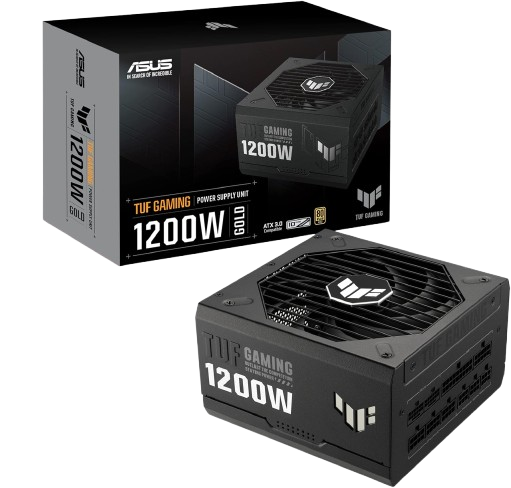 Asus TUF Gaming 1200W, 80 Plus Gold, Fully modular, Dual ball fan bearings PSU