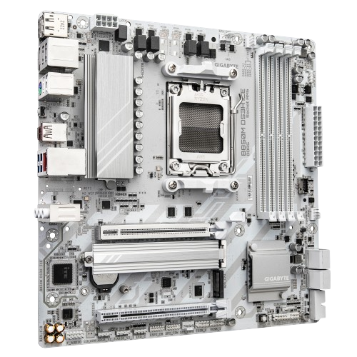 Gigabyte B850M DS3H ICE, AM5 DDR5 White Motherboard