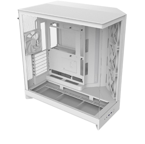 NZXT H9 Flow Dual-Chamber ATX Mid Tower White Gaming Case