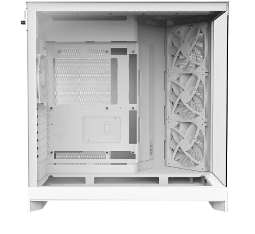 NZXT H9 Flow Dual-Chamber ATX Mid Tower White Gaming Case
