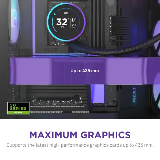 NZXT H9 Flow RGB+ Dual-Chamber ATX Mid Tower, 7 Built in fans Black Gaming Case