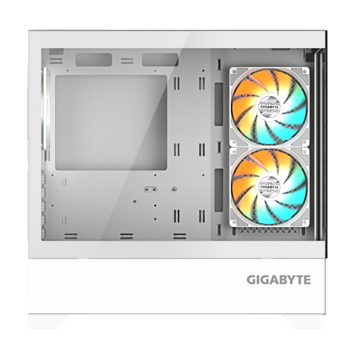 Gigabyte C201 PANORAMIC ICE, 3 ARGB fans Included, Mid Tower White Gaming Case