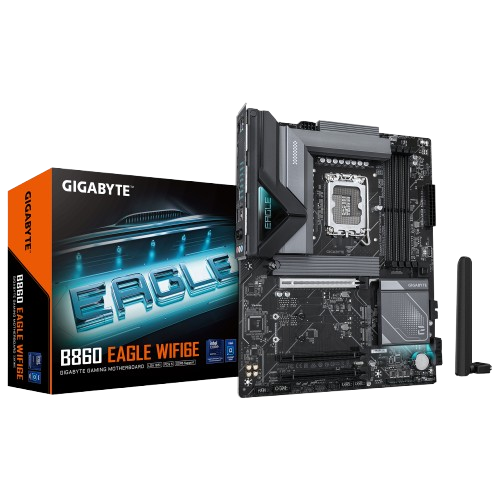 Gigabyte B860 EAGLE WIFI6E, Intel Ultra, DDR5 Black Motherboard