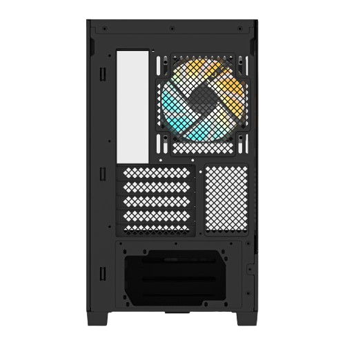 Gigabyte C201 PANORAMIC ICE, 3 ARGB fans Included, Mid Tower M-ATX, Black Gaming Case