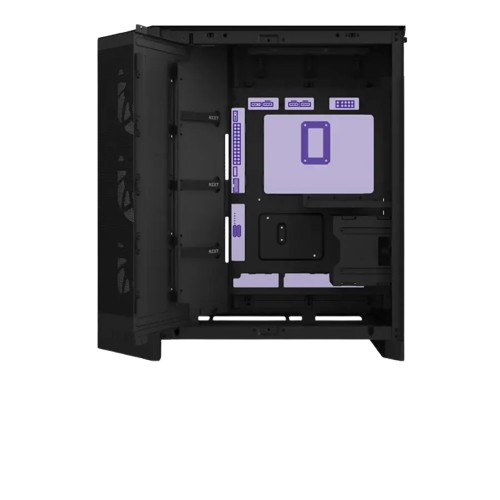 NZXT H9 Flow RGB Dual-Chamber ATX Mid Tower, 7 Built in fans Black Gaming Case