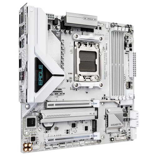 Gigabyte B850M EAGLE WIFI6E ICE, AMD AM5, DDR5 White Micro-ATX Motherboard