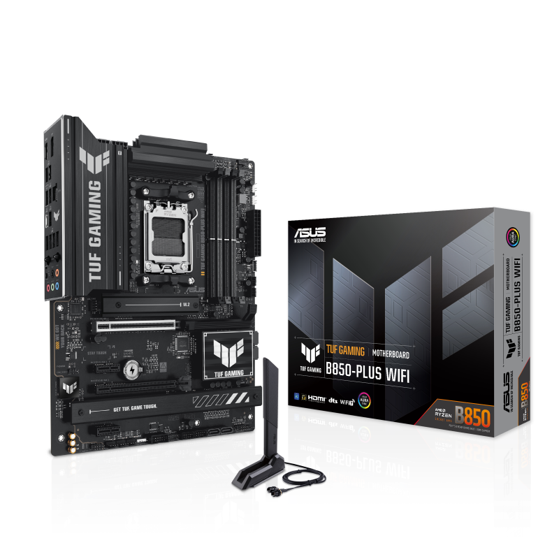 Asus TUF GAMING B850-PLUS WIFI AM5, DDR5 ATX Black Motherboard