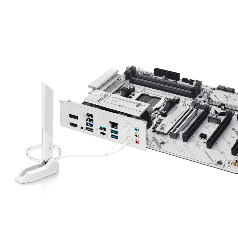 Asus B650E MAX GAMING WIFI AM5 DDR5, White ATX Motherboard